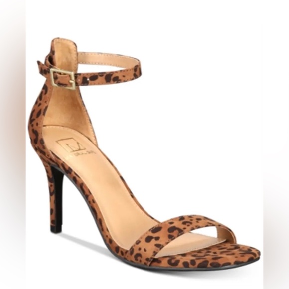 Material Girl Shoes New Material Girl Womens Blaire Two Piece Dress Heel Sandals Leopard